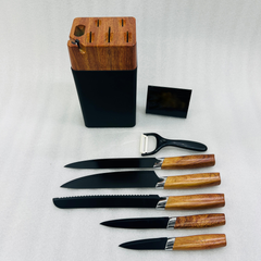 7Pcs Knife Set With Plastic Stand