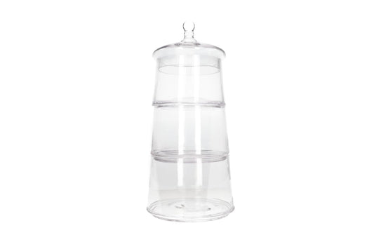 3 Layer Glass Cookie Jar 38.9cm