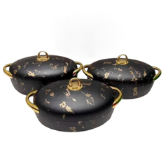 Oval Shaped Texture Hotpot Set