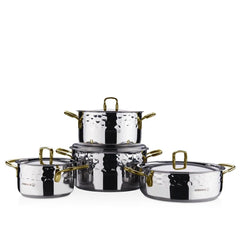 Korkmaz Erna 8 Pcs A1963-2 Gold Cookware Set