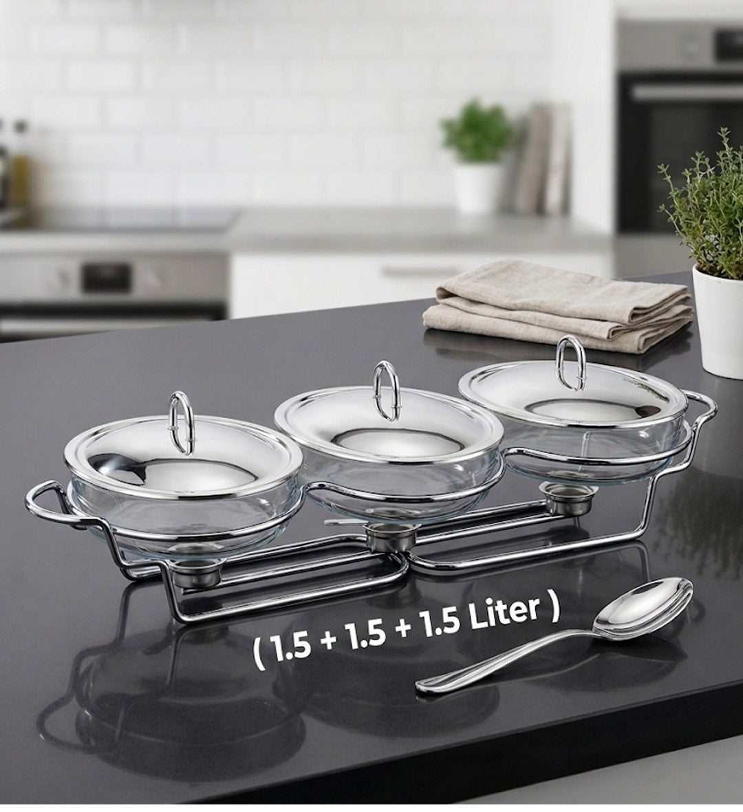 3 IN 1 Triple-Dish Food Warmer