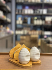 Ceramic Salt & Pepper With Napkin Holder