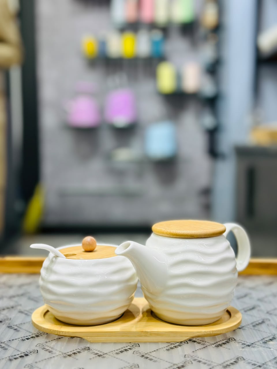 Ceramic Jar & Kettle Set