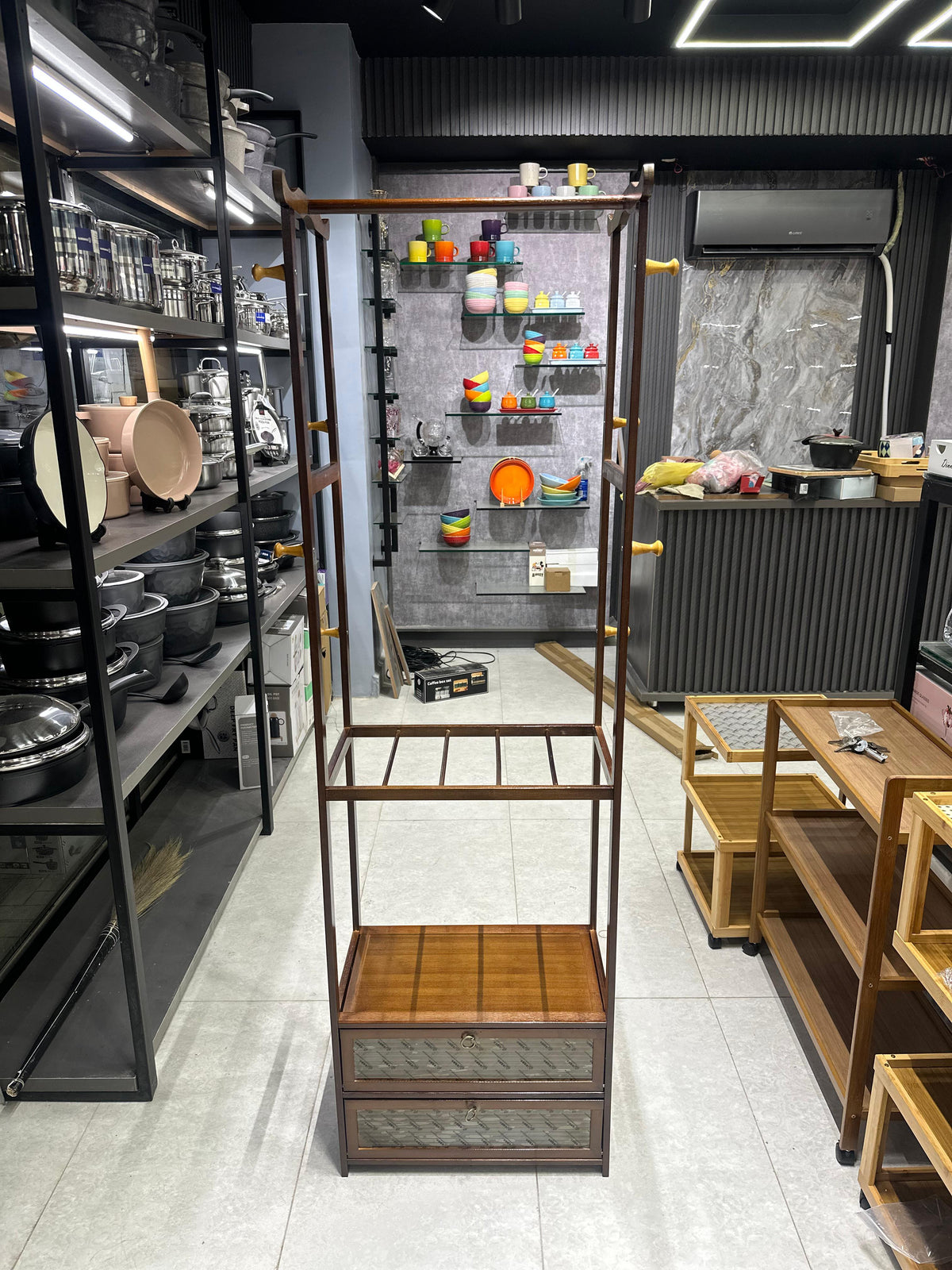 Wooden Clothes Hanging Stand