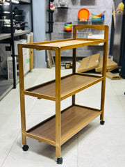 3-Tier Wooden Pantry Trolley.