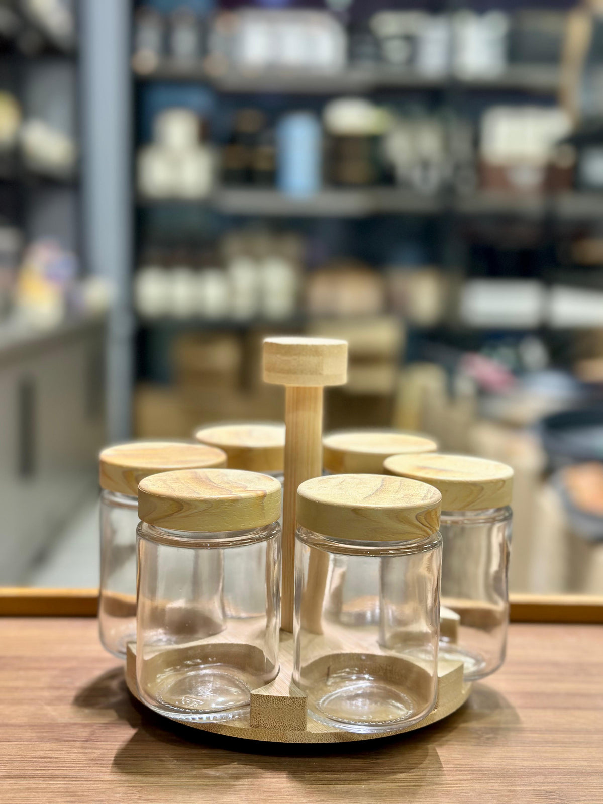Round Revolving Masala Set (6 Bottles)