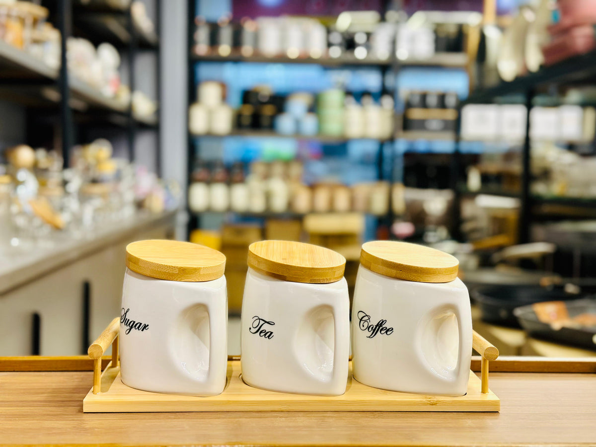 3Pcs Jar Set With Stand