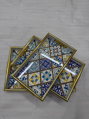 3 Piece Decorative Serving Tray Set
