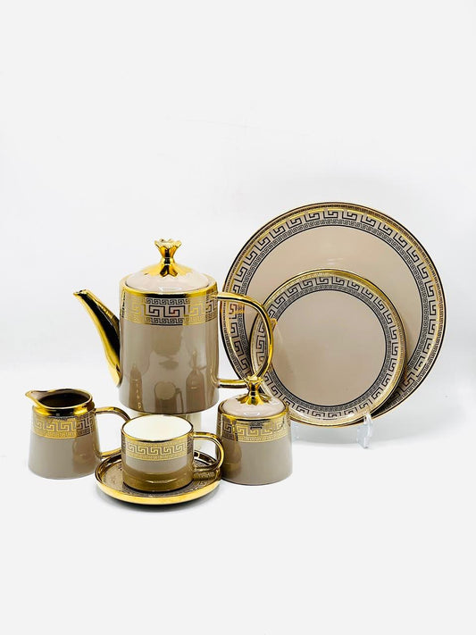 Greek Ceramic Tea Set 24 Pcs