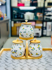 3pcs Ceramic Jar Set Airtight