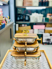 Walnut Wood Square Serving Dish with Stand