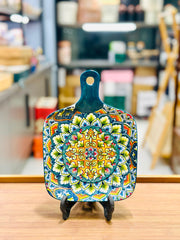 Turkish Retro Square Ceramic Platter