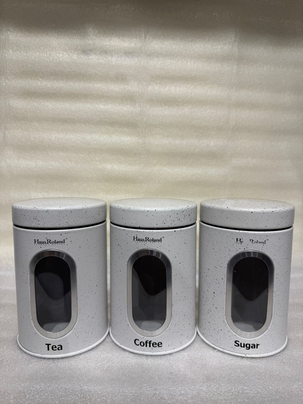3 Pcs HausRoland Speckled Canister Set