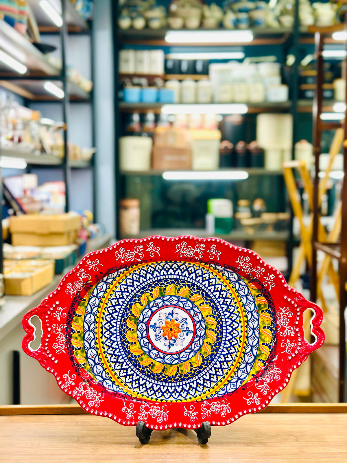 Turkish Retro Kebab And Mandi Platter Big Size (18x11 inch)