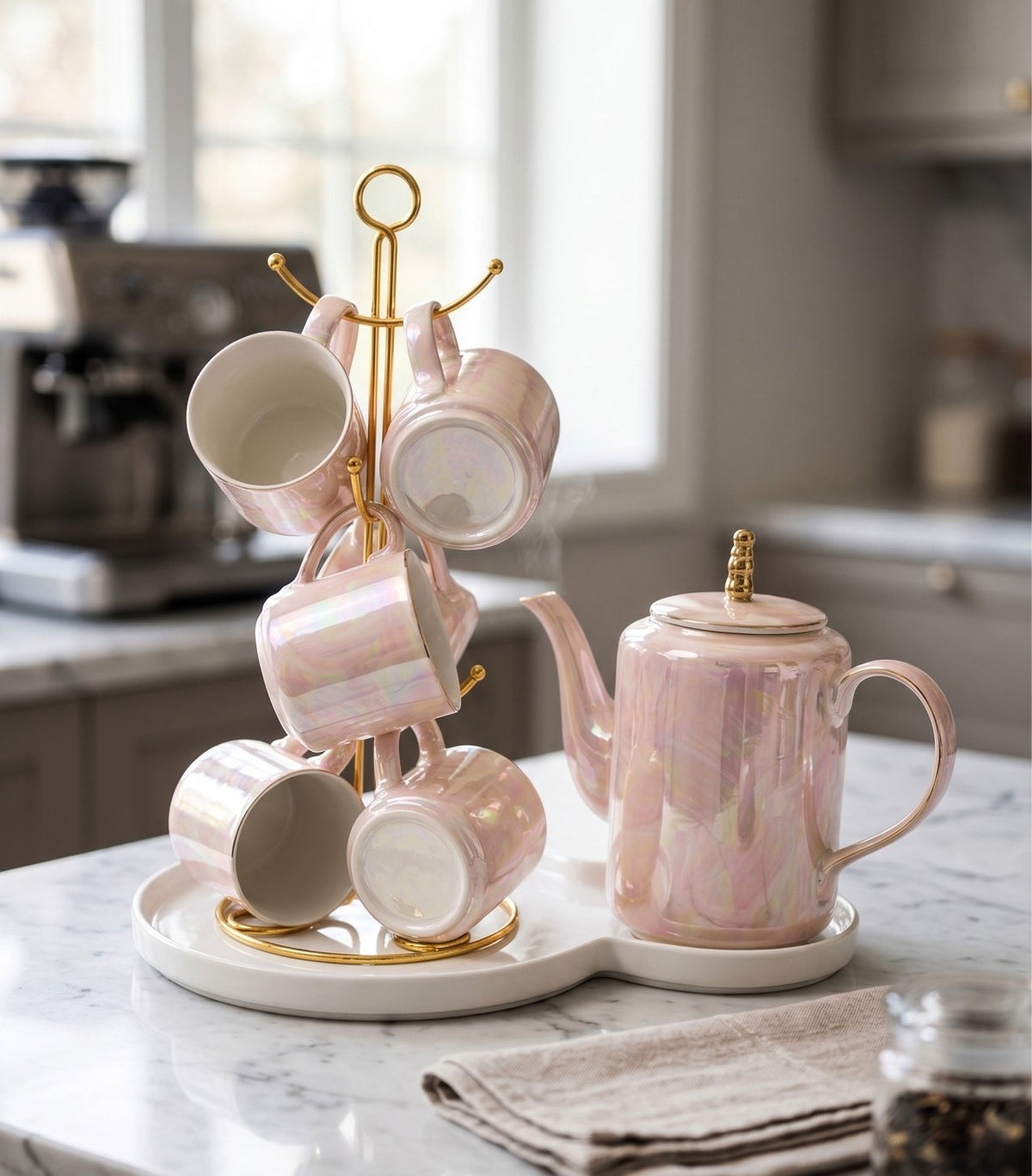 Tea Set Tray With Stand