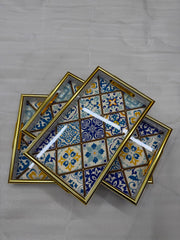 3Pcs Fiber Serving Tray Set