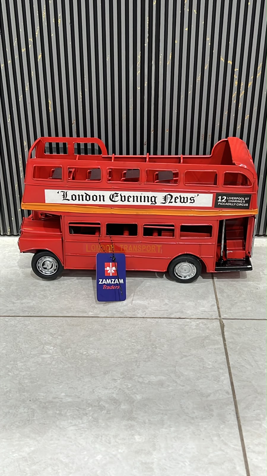 Metal Double Decker Bus