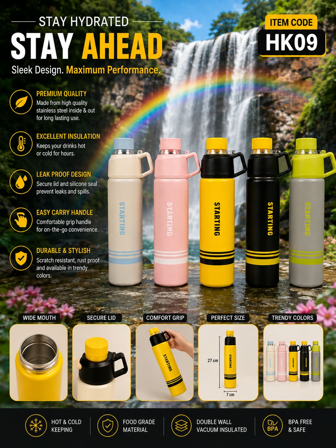 Stay Ahead Water Bottle
