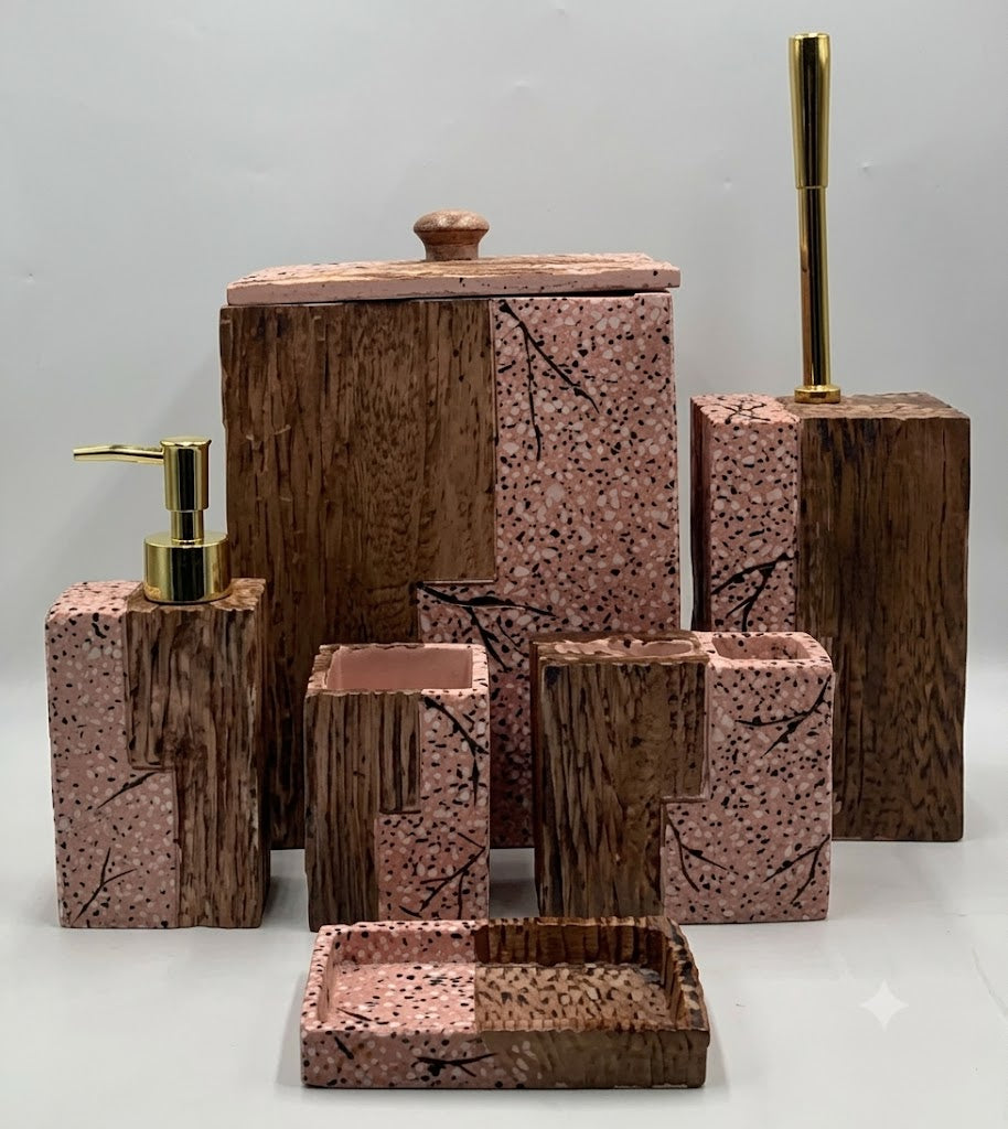 Fiber 6 Pcs Bathroom Set