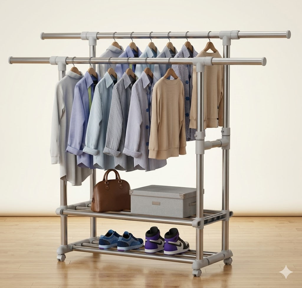 Clothes Rack Silver