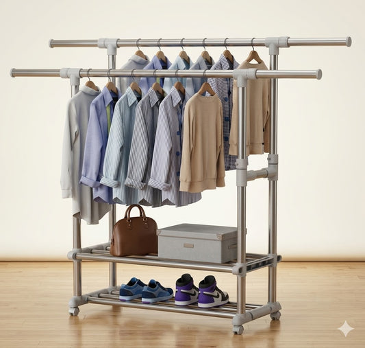 Clothes Rack Silver
