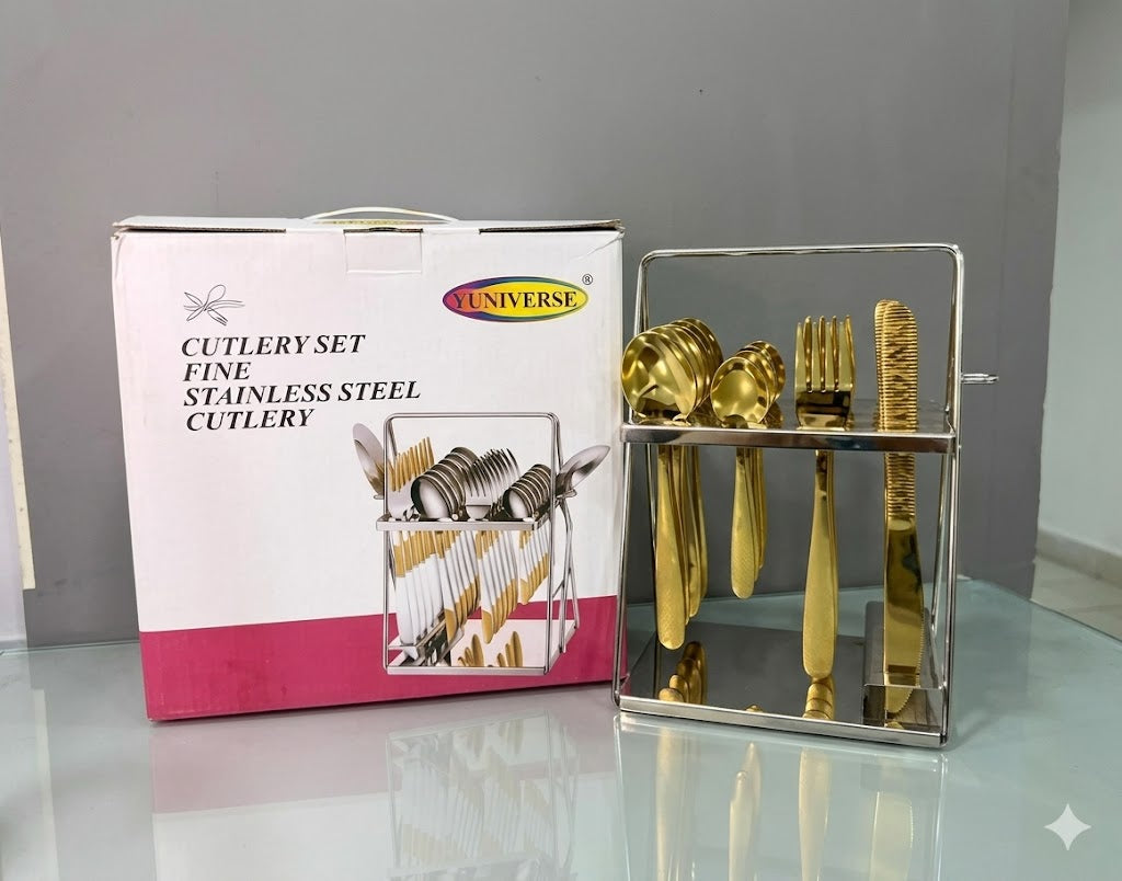 Titanium Gold Cutlery Set