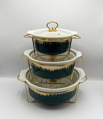 Luxury Porcelain Round Chafing Dish