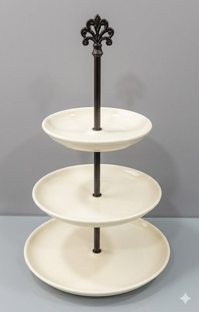 Premium 3-Tier Ceramic Cupcake & Dessert Stand