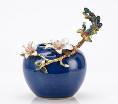 Fancy Short Vase Blue