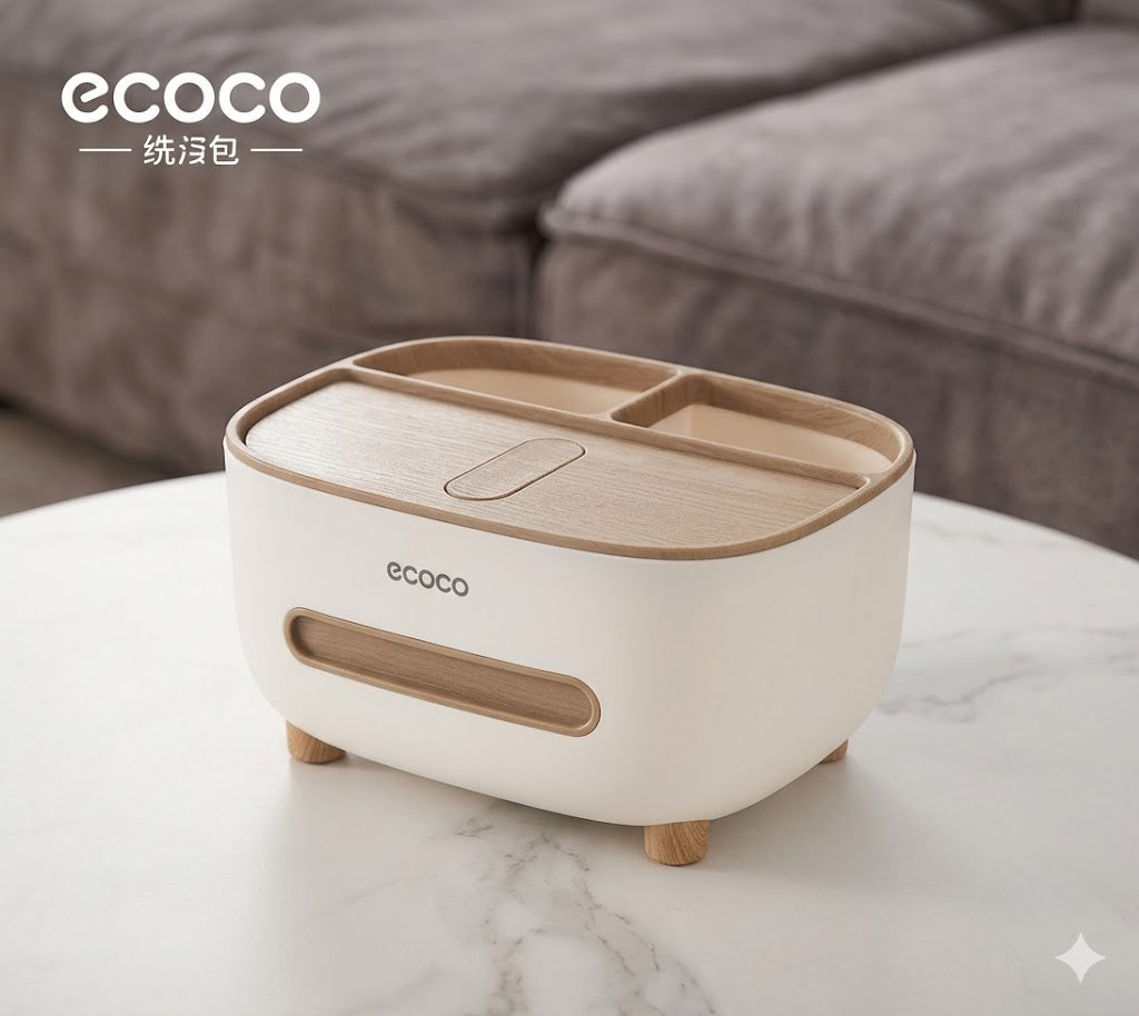 Desktop Tissue Box Beige