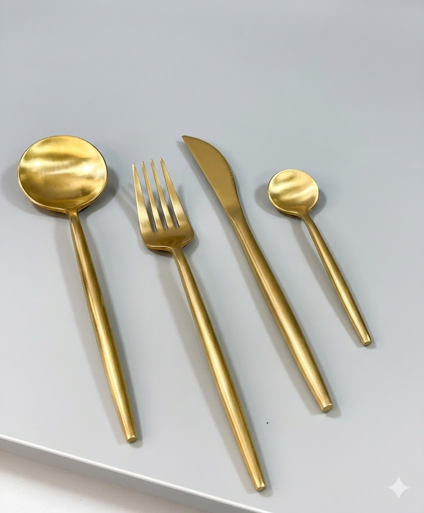 Gold Spoon Set 4Pcs