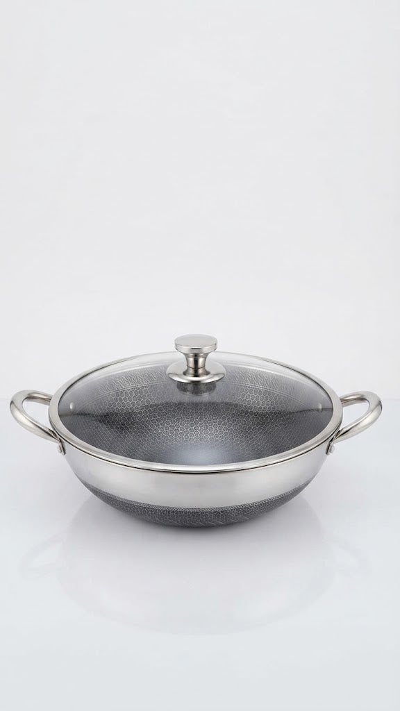 Contay Laser Coating Double Handle Wok