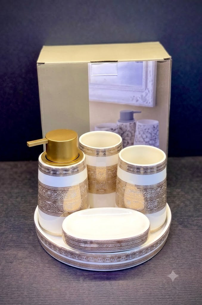 Brilliant 5Pcs Bathroom Set Tray
