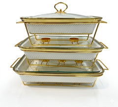 Luxury Porcelain Rectangle Chafing Dish