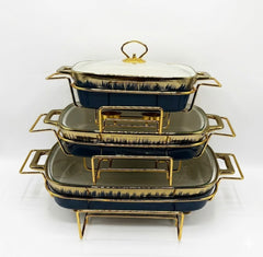 Luxury Porcelain Rectangular Chafing Dish