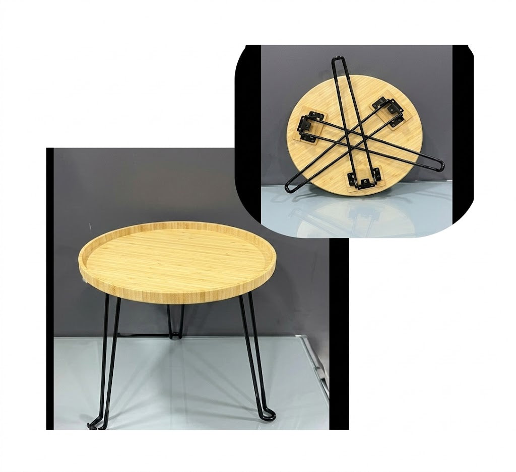 Carved folding table