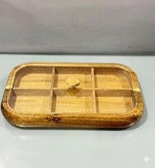 6-Section Round Corner Serving Platter
