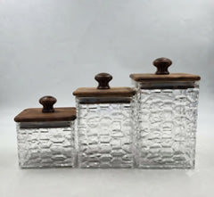 Acrylic 3 Pcs Jar Set