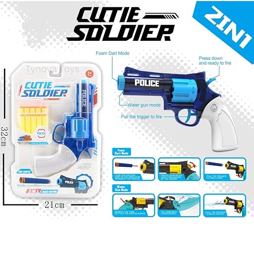 Cutie Soldier 2-in-1 Police Blaster