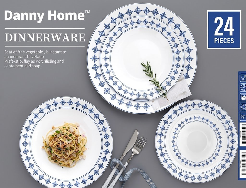 Danny Home White 24Pcs Dinner Set