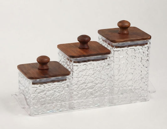 Acrylic 3 Pcs Jar Set