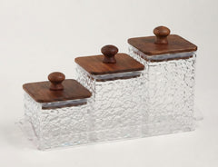Acrylic 3 Pcs Jar Set