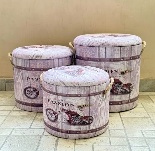 Storage Box + Stool 3Pcs