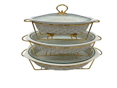 Luxury Porcelain Oval Chafing Dish