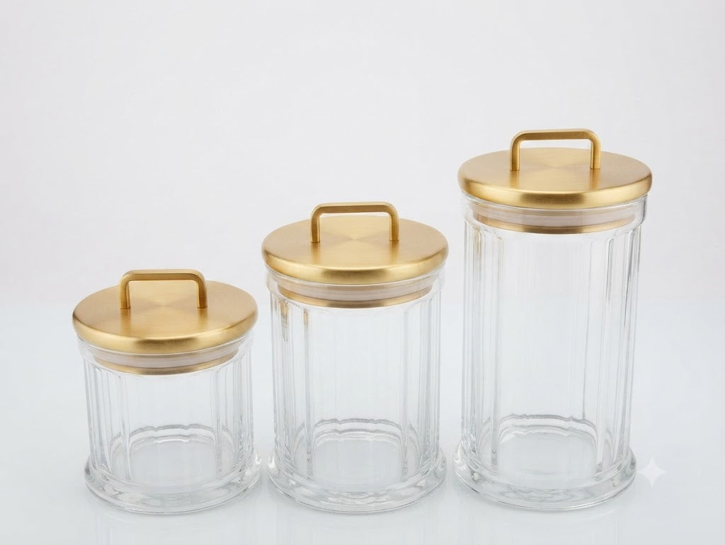 Acrylic 3 Pcs Jar Set