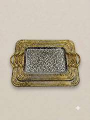 Luxury Stainless Steel 3pcs Tray Set