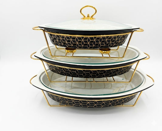 Luxury Porcelain Oval Chafing Dish