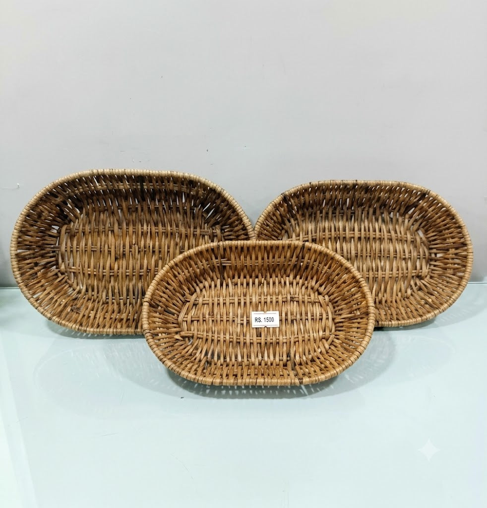 Oval Rd Storage Basket 3Pcs