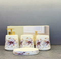 Brilliant 4Pcs Bath Set Flower