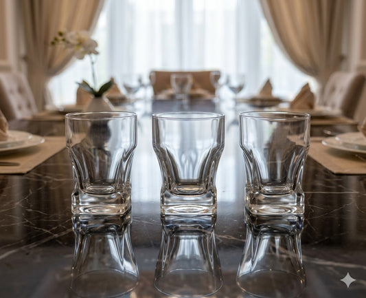 Square Base Glass (6PCS)